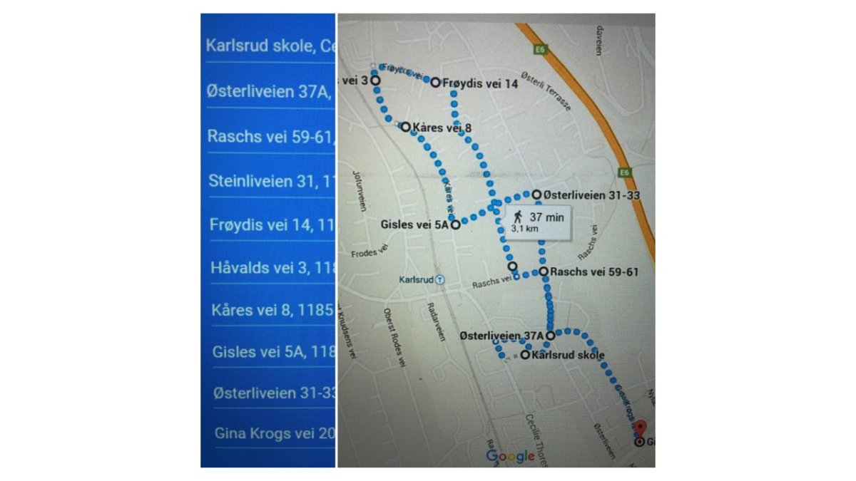 Marsjrute Karlsrud Marsjrute Karlsrud